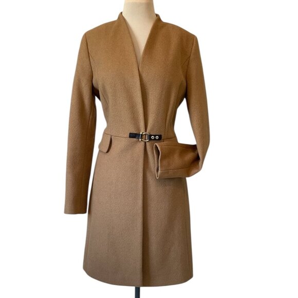 Ivanka Trump Jackets & Blazers - Sz 6 Ivanka Trump Camel Wool Blend Belted Coat